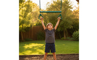 Plastic Coated Chain Trapeze Loop Set Steel Tube Monkey Bar Rings Heavy Duty Trapeze Bar Long-Lasting for Children, Playground, Backyard