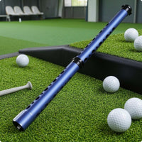 Oval Pickup Openings Golf Ball Shag Tube Detachable Two-Piece Golf Ball Retriever Tube Cylindrical Body Aluminum Finish