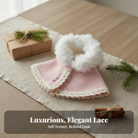10cm Doll Clothes Christmas Design Small Doll Cape Handmade Soft Toy Winter Outfit for Kids, Holiday Season