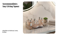 Transparent 360-Degree Rotating DesignDegree Rotating Makeup organizer Space Saving Cosmetic Organizer Easy to Clean Vanity reachory Large Capacity for Women, Teens, Gift Givers, Bathroom Counter, vanity table Top, Bedroom, Kitchen