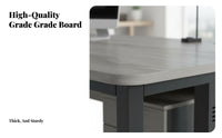 Spacious Work Surface Modern Desk with Side Cabinet Ample Workspace Computer Desk with Integrated Storage Space-Saving Office Furniture Long-Lasting for Telecommuting Workers, Home Users, Professionals, Study Room, Bedroom