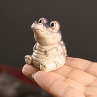 Tea Pet Adorable Design Plump Ornament Lifelike Details Plump Playful Critter Statue for Office Desk, Bookshelf