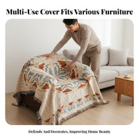 Multi-Purpose Decorative Chair Blanket Soft and Comfortable Patterned Armchair Slipcover Stylish Patterns for Bedroom, Study, Outdoor Picnic