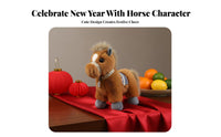 Chinese Astrological Horse Soft Toy Symbol of Good Fortune Astrological Horse Symbol Seasonal Holiday Stuffed Creature Blessing