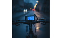 Backlit Electric Bicycle Display with Waterproof Connector Rectangular LCD Display with Waterproof Connector Wired Odometer Wide Compatibility for Cyclists, Outdoor Riding
