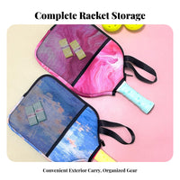 Pickleball Paddle Cover Portable Pickleball Racket Sleeve Neoprene Paddle Sleeve Safeguarding Zippered Racket Protector
