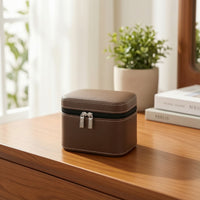 Zippered Bracelet Storage Box Padded Bracelet Case with Slots Portable Bangle Box Velvet-Lined for Travelers