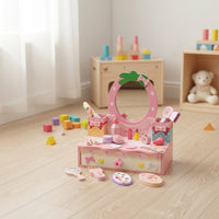 Pink Vanity Set with Accessories Girls Toy Makeup Vanity Princess Toddler for Toddlers