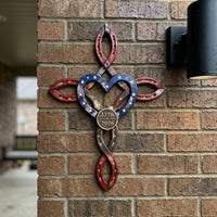 Heart Horseshoe Wall Decor Vintage Design Rustic Horseshoe Hanging Ornament