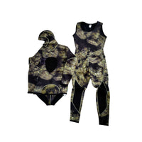 湿式氯丁橡胶潜水服3MM迷彩分体两件套潜水衣连帽防寒保暖潜水衣