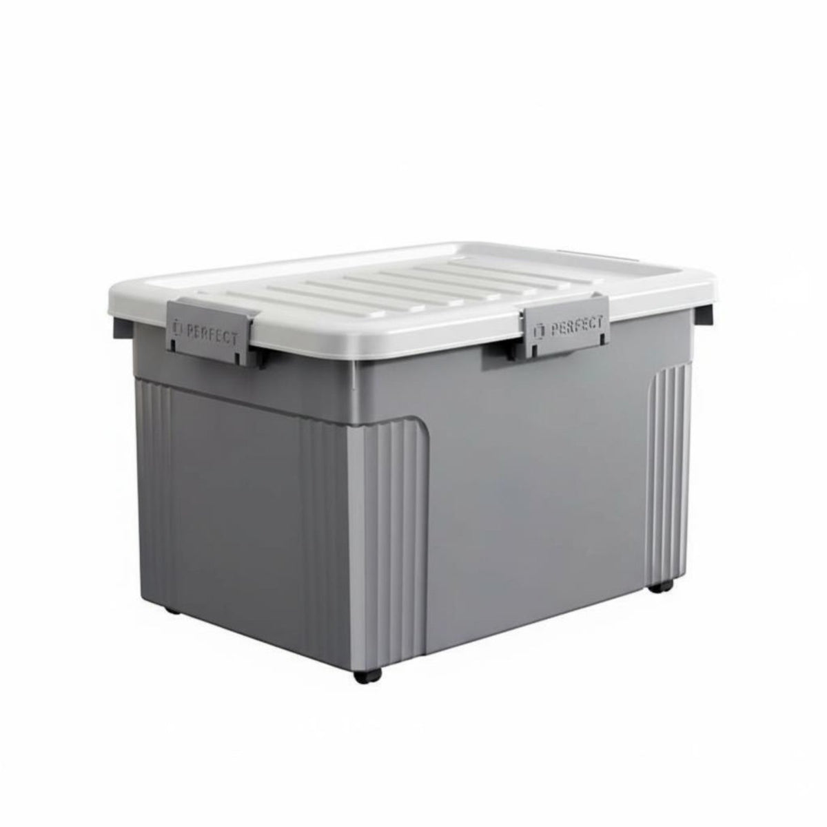 Stackable Box with Casters Large Capacity Wheeled Storage Container Sturdy Construction Two-wayOpening Lid for Parents, Playroom