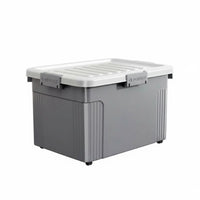 Stackable Box with Casters Large Capacity Wheeled Storage Container Sturdy Construction Two-wayOpening Lid for Parents, Playroom
