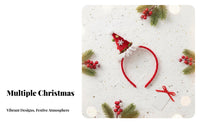 Christmas Hat Headband Cute Mini Santa Hat Hair Hoop Photo Prop Christmas Hair Hoop for Adults, Costume Events, Holiday Gatherings, Family Gathering