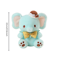 Stuffed Elephant with Bow Tie Cute Elephant Stuffed Animal Soft Fuzzy for Children, Nursery, Playroom
