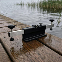 Kayak Propulsion Mount Central Opening Kayak Propulsion Bracket Clamping Bracket Dark Water Sports Gear Silver Metal