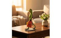 Frog Figurine with Shopping Bags Funny Animal Collectible Lively Statue for Shelf