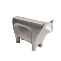 Bull Sculpture Faceted Geometric Bull Statue Silver-Toned Decorative Piece for Understated Decor Fans, Art Collectors, Tabletop