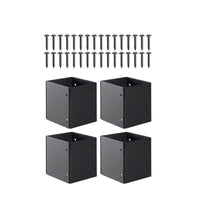 4 Pieces Adjustable Post Protector Rust Resistant Metal Post Sleeve for Gardens