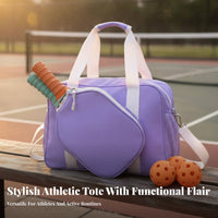 Pickleball Bag Versatile Carrying Choices Badminton Racket Bag Large Capacity Spacious for Women, Gym