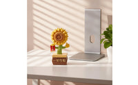 Floral Ornament Tabletop Floral Ornament Figurine Desktop Ornament with Base Yellow Figurine with Base Miniature