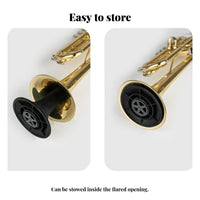 Lightweight Foldable Trumpet Stand Low Center of Weight Trumpet Stand Shielding Flocked Surface for Travel, Stage Performance