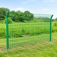 Frame Fence Field 180x300cm, Welded Double Bar Mat Fence, Dark-Coated Grid Fence Panel, Stable Wire Fence for Industry & Park