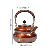 Copper Kettle Compact Tea Kettle Artisanal Vessel for Collectors