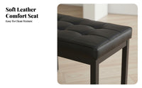 Minimalist Design Tufted Metal-Leg Bench Modern Design Tufted Upholstered Bench Sturdy Frame Long Stool Comfortable Padding for Beauty Professionals, Interior Designers, Changing Room, Nail Salon, Entryway, Bedroom
