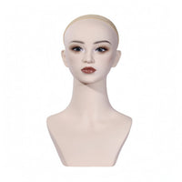 Mannequin Head Bust Long Neck Shoulder Mannequin Bust Skin Toned Toned