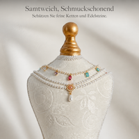 Velvet Printed Necklace and Earring Display Stand for Jewelry Exhibition