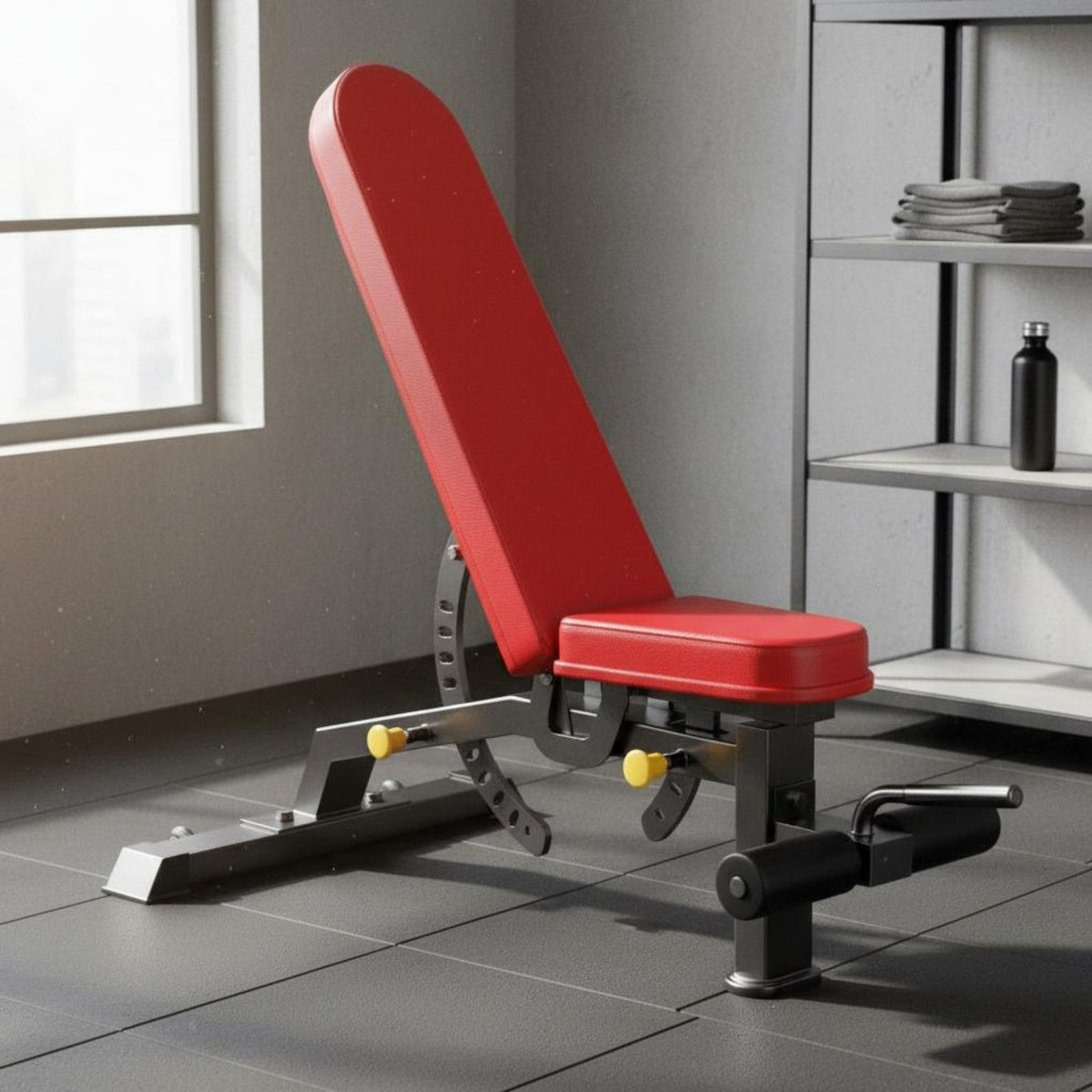 Dumbbell Bench Heavy Duty Steel Frame Sit up Bench Thick Padded Cushion Fitness Equipment for Home Gym