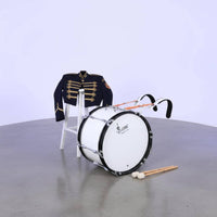 Comfortable 16 Inch Marching Bass Drum Adjustable Straps Marching Band Bass Drum Sturdy Easy to Carry for Students, School Procession, Outdoor Performance