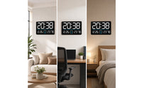 LED Digital Wall Clock Digital Wall Clock High-Contrast for Office, Bedroom