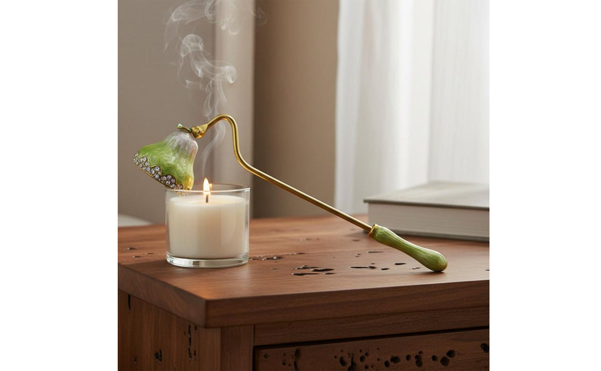 Long Handle Candle Wick Smotherer Puts Extinguish Safely Long Handle Candle Wick Dipper Gold Wick Dipper Minimizes Smoke