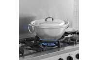 Large Soup Pot Round Bottom Aluminum Pot Easy to Heat Aluminum Wok for Chefs