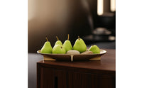 Fruit Tray Distressed Centerpiece Bowl Retro Metal Bowl with Footed Base for Living Room