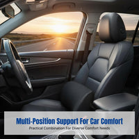 Thin Car Pillow, Viscoelastic Foam Spine Pad, Universal Suede Seat Cushion, Tailbone & Neck Ergonomic Headrest