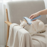 Undercoat Rake Easy Grip Dog Grooming Rake Comb with Hair Release Ergonomic Cat Grooming Comb Thick Coat for Dogs
