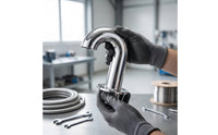 Gooseneck tube Connector Deck-Mounted Gooseneck with Flanged Base Resistant Marine Fitting for Yacht Builders