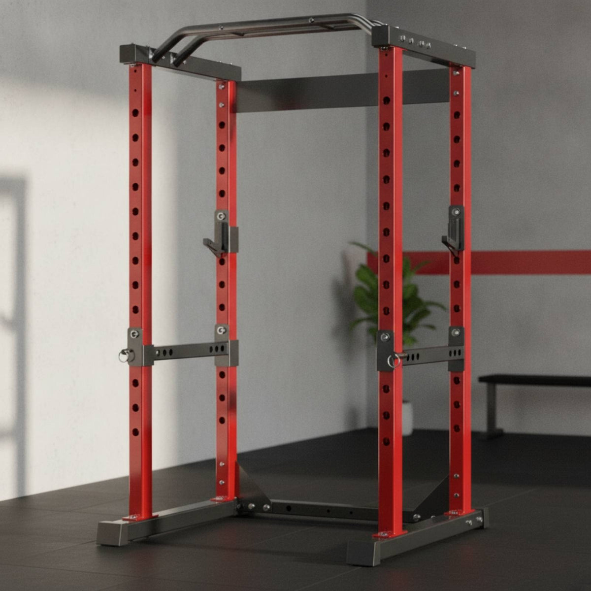 Strength Rack with Pull-up Bar Freestanding Strength Rack Heavy-Duty Squat Stand with Pull-up Bar for Weightlifters, Athletes, Home Gym