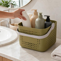 Portable Plastic Shower Caddy Basket with Handle for Bathroom Toiletries and Storage