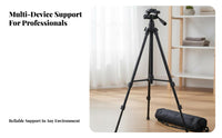 Lightweight Ph Single and Camera Tripod Foldable Design Ph Single Tripod Wide Compatibility Live Broadcasting Stand 360° Rotation Head for Photographers, Content Creators, Streamers, Motion Picture Recording, Studio Use, Outdoor, Indoor