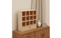 1/12 Scale Dollhouse Cabinet Unfinished 12 Compartment Cabinet Beech Wood