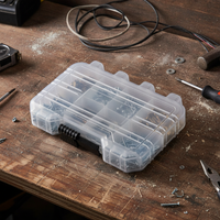 Portable Transparent Plastic Storage Box for Screwdriver Bits and Small Parts