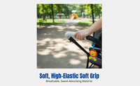 Black Stroller Handle Cover, Non-Slip Breathable Wrap, Pram Grip Protector