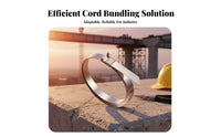 100 Pieces Stainless Steel Cord Tie Rust-Resistant Stainless Steel Zip Tie Angled Buckle Metal Strap