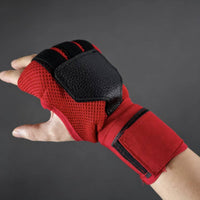 Open-Finger Wraps with Padded Protection Breathable Boxing Hand Wraps Shielded Fingerless Gloves for Fighters