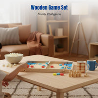 Bouncing Chess, Desktop Board Game, 12-in-1 Wooden Toy, Parent-Child Interactive, Kids Logic Game