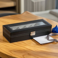 Watch Box Dustproof Watch Display Box Leatherette for Dresser, Collectors