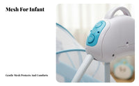 Foldable Design Electric Swing Cradle Adjustable Timer Electric Rocking Bassinet Wireless Controller Controlled Nursery Furniture Includes Net for Infants, Newborns, New Parents, Bedroom, Indoor, Living Room, Travel